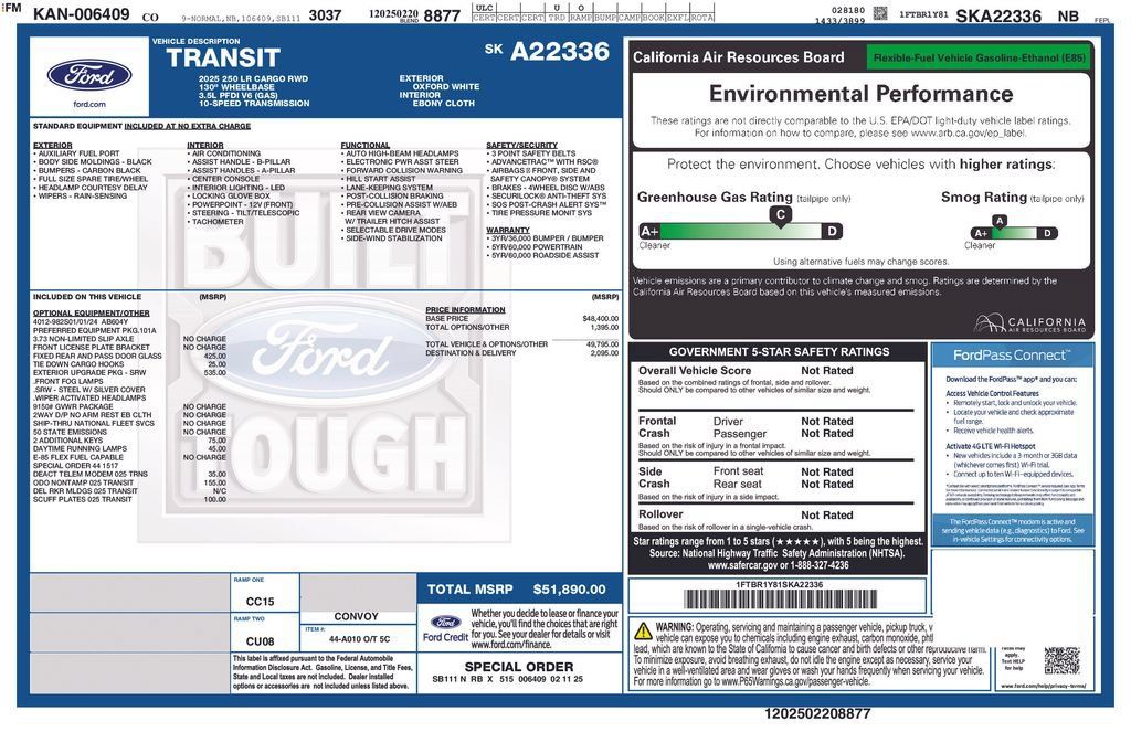 Used 2025 Ford Transit 250 Low Roof w/ Exterior Upgrade Package RWD image 23