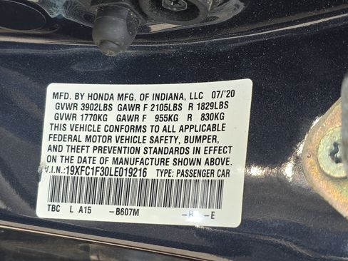 Used 2020 Honda Civic EX image 35