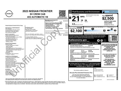 Certified 2023 Nissan Frontier SV w/ Graphics Package RWD image 30