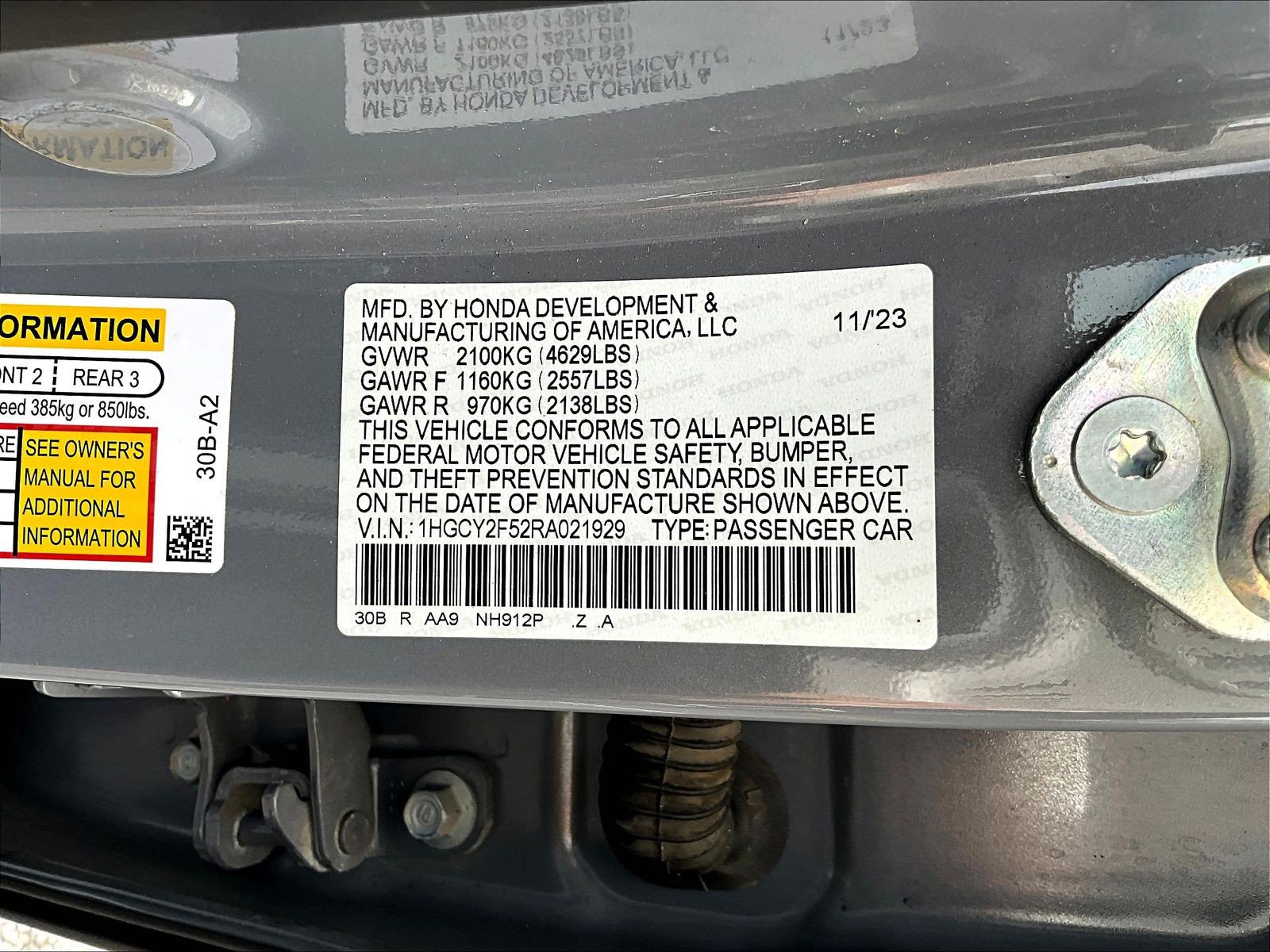 Certified 2024 Honda Accord Sport image 17