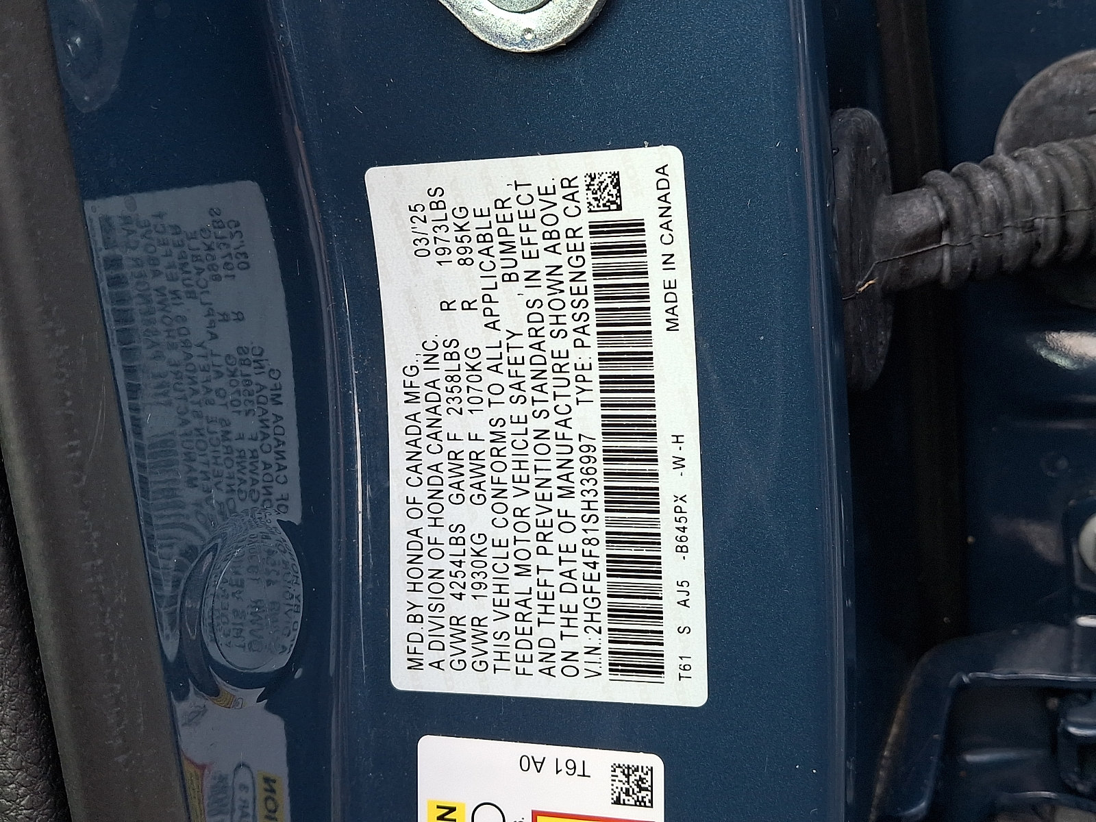 Certified 2025 Honda Civic FWD Hybrid Sedan image 20