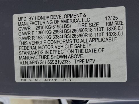 Certified 2025 Honda Pilot TrailSport image 40