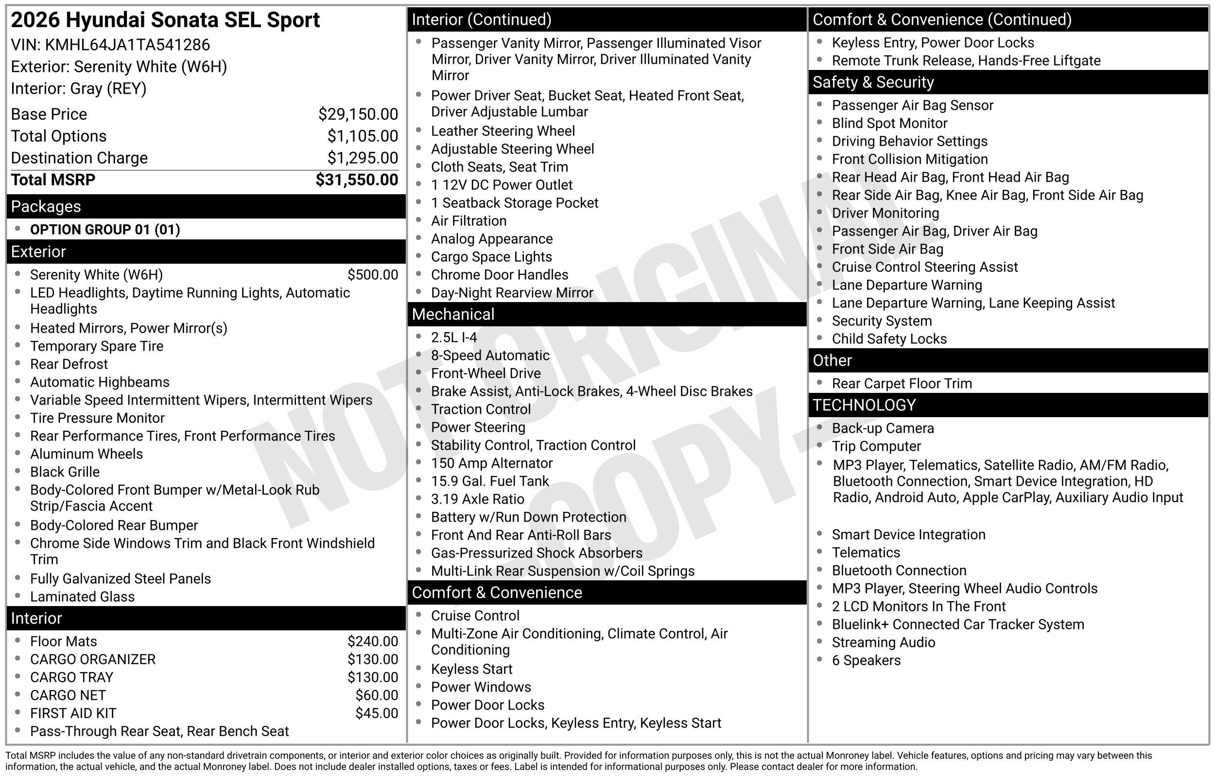 Certified 2026 Hyundai Sonata SEL FWD image 2