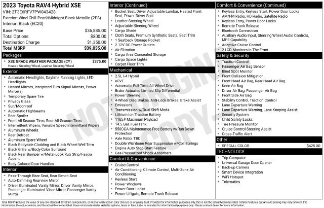 Used 2023 Toyota RAV4 XSE w/ XSE Grade Weather Package AWD/4WD image 8