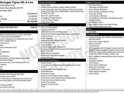 Used 2024 Volkswagen Tiguan SEL R-Line w/ MDO Package, Two-Row AWD/4WD image 10