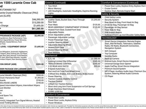 Used 2019 RAM 1500 Laramie w/ Sport Appearance Package AWD/4WD image 43