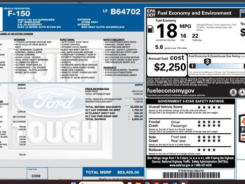 Used 2020 Ford F150 XLT w/ Equipment Group 302A Luxury image 4