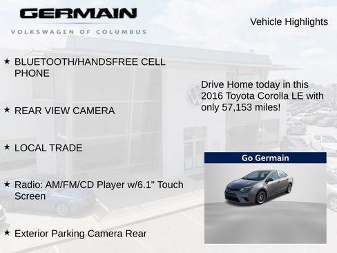 Used 2016 Toyota Corolla LE FWD image 5