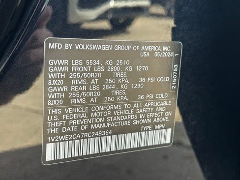 Used 2024 Volkswagen Atlas Cross Sport SE image 64