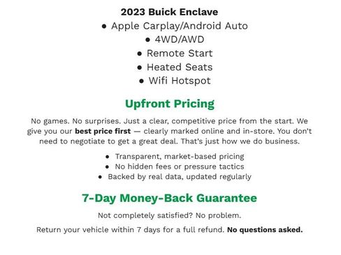 Certified 2023 Buick Enclave Essence w/ LPO, Floor Liner Package image 2