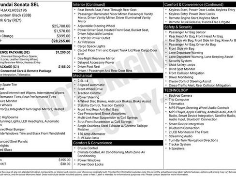 Used 2020 Hyundai Sonata SEL w/ Convenience Package FWD image 2