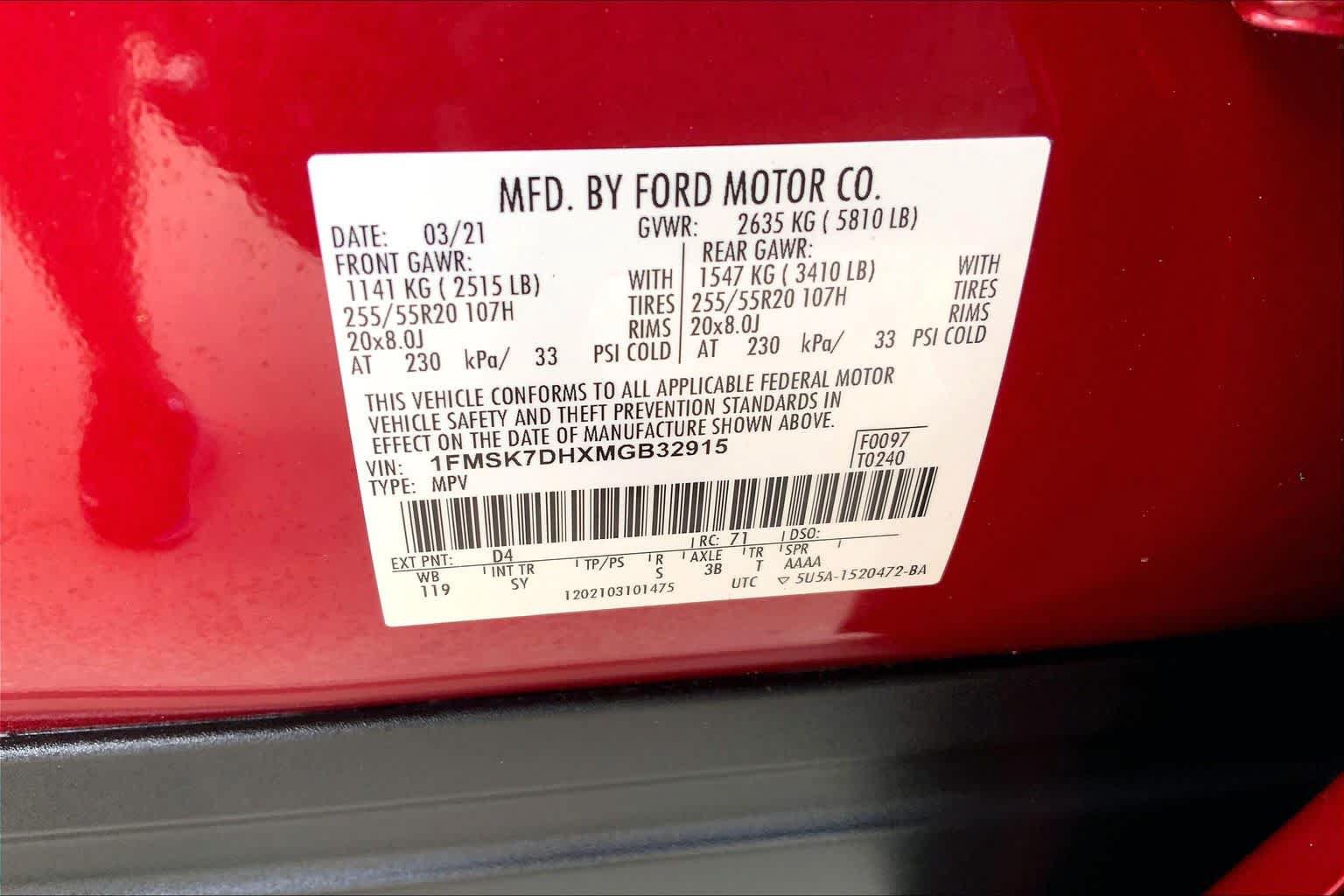 Used 2021 Ford Explorer XLT w/ Equipment Group 202A RWD image 35