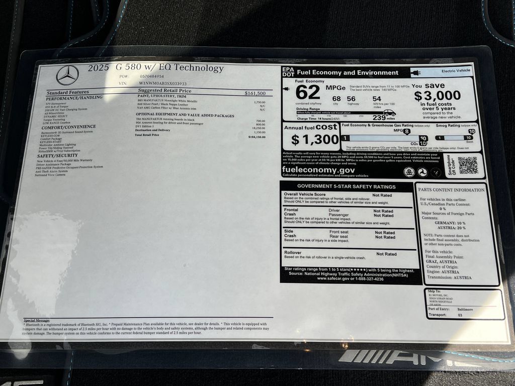 Used 2025 Mercedes-Benz G 580 w/ EQ Technology image 37