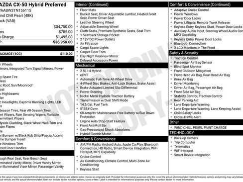 New 2026 MAZDA CX-50 2.5 S Preferred Plus Package w/ Cargo Package image 33
