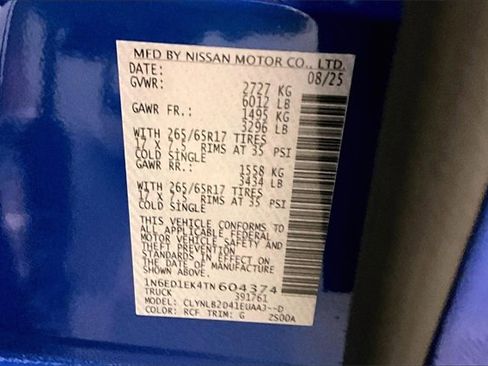 New 2026 Nissan Frontier SV w/ All-Weather Content Package image 35