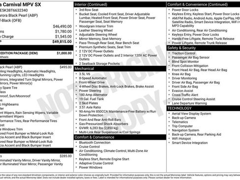New 2026 Kia Carnival SX w/ SX Dark Edition Package FWD image 2