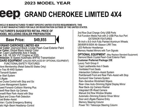 Used 2023 Jeep Grand Cherokee Limited w/ Luxury Tech Group II image 17