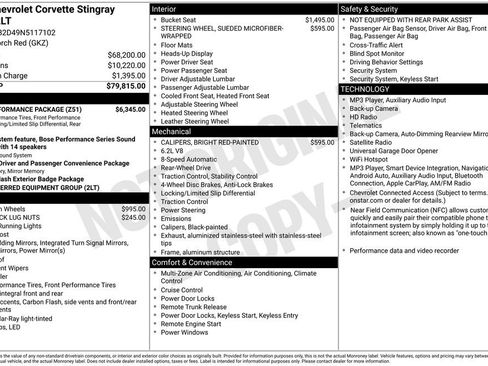 Used 2022 Chevrolet Corvette Stingray Preferred Cpe w/ Z51 Performance Package RWD image 34