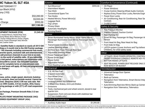 Used 2013 GMC Yukon XL SLT w/ SLT-2 Equipment Package AWD/4WD image 4