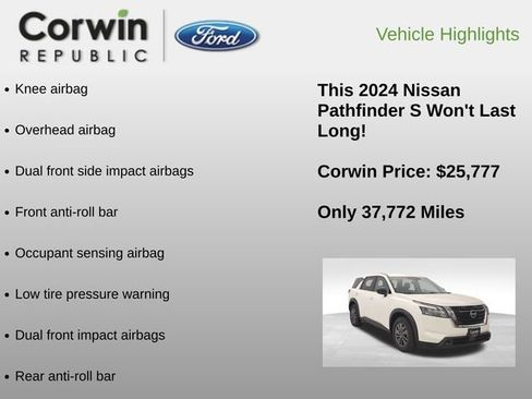 Used 2024 Nissan Pathfinder S image 12