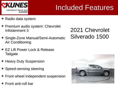 Used 2021 Chevrolet Silverado 1500 Custom w/ Safety Confidence Package RWD image 3