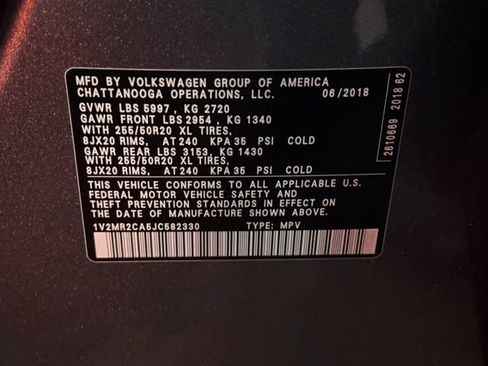 Used 2018 Volkswagen Atlas SEL image 37