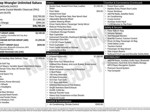 Used 2016 Jeep Wrangler Unlimited Sahara w/ Dual Top Group image 34