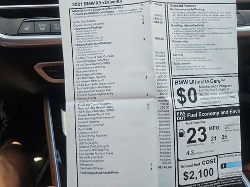 Used 2021 BMW X5 xDrive40i w/ Convenience Package image 21