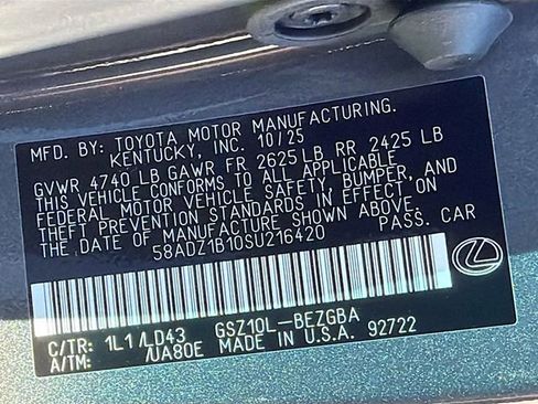 New 2025 Lexus ES 350 w/ Premium Package image 43