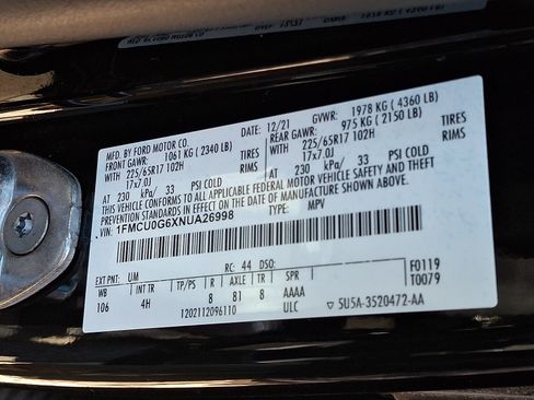 Certified 2022 Ford Escape SE w/ Convenience Package FWD image 27