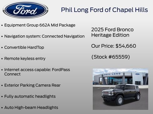 New 2025 Ford Bronco Heritage Edition AWD/4WD image 8