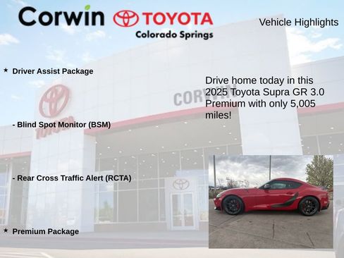 Used 2025 Toyota Supra Premium w/ Driver Assist Package image 6