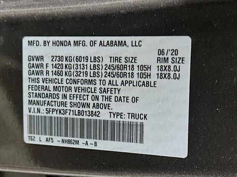Used 2020 Honda Ridgeline RTL-E image 12