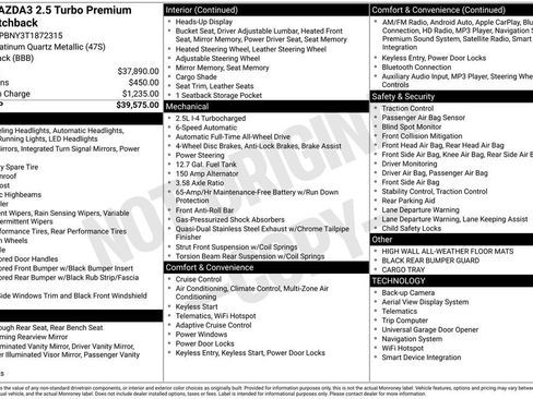 New 2026 MAZDA MAZDA3 2.5 Turbo Premium Plus image 4