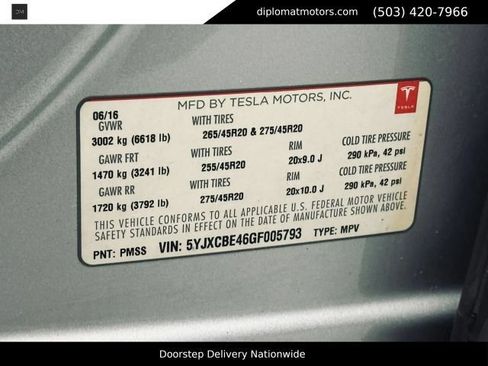 Used 2016 Tesla Model X P90D AWD/4WD image 48