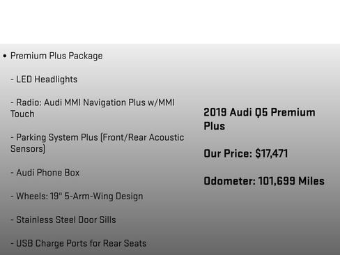 Used 2019 Audi Q5 2.0T Premium Plus w/ Premium Plus Package AWD/4WD image 18