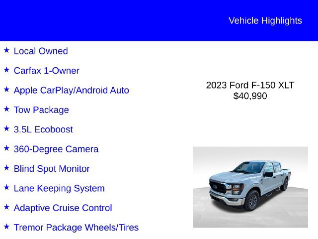 Used 2023 Ford F150 XLT w/ Equipment Group 301A Mid AWD/4WD image 2