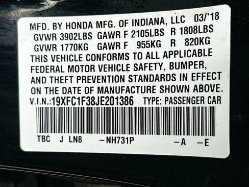 Used 2018 Honda Civic EX-T image 33