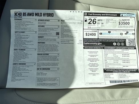 New 2026 Volvo XC40 B5 Ultra w/ Protection Package Premier image 31
