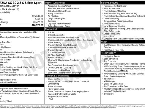 Used 2024 MAZDA CX-30 AWD 2.5 S w/ Select Sport Pkg image 3