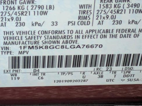 Used 2020 Ford Explorer ST w/ ST Street Pack image 23