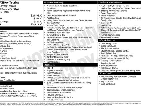 Used 2015 MAZDA MAZDA6 Touring image 26