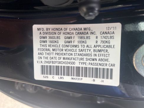 Used 2012 Honda Civic LX image 12