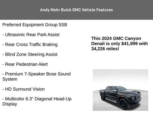 Used 2024 GMC Canyon Denali w/ LPO, Denali Black Edition image 20
