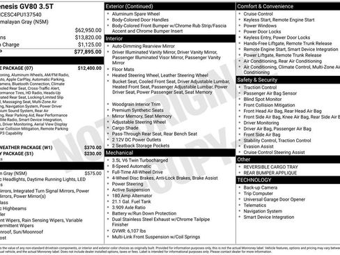 Used 2023 Genesis GV80 3.5T w/ Prestige Package AWD/4WD image 17