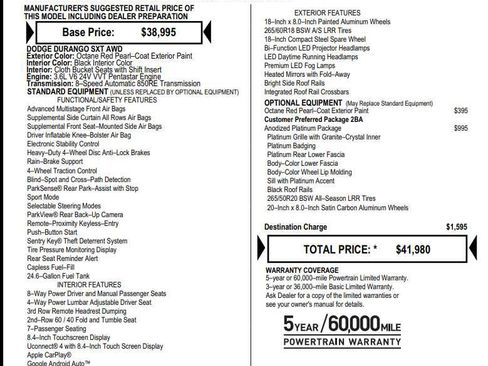 Used 2022 Dodge Durango SXT w/ Anodized Platinum Package AWD/4WD image 6