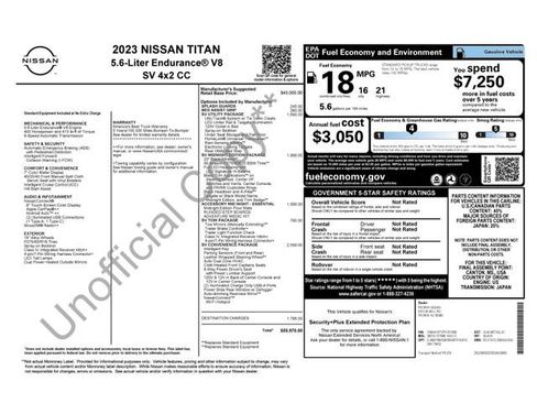 Used 2023 Nissan Titan SV w/ SV Convenience Package image 2