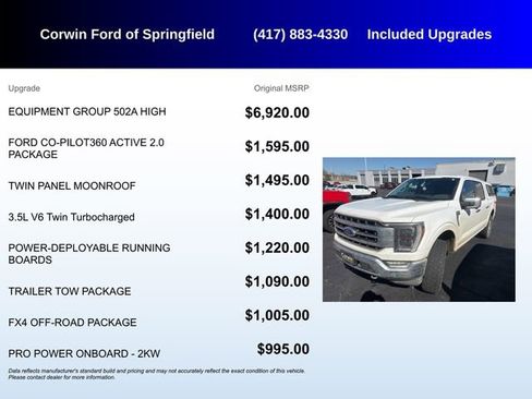 Used 2021 Ford F150 Lariat w/ Equipment Group 502A High image 5