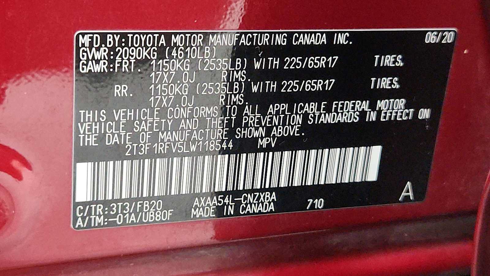 Certified 2020 Toyota RAV4 LE w/ All Weather Liner Package AWD/4WD image 11