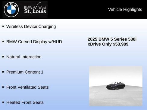 Certified 2025 BMW 530i xDrive w/ Premium Package image 72